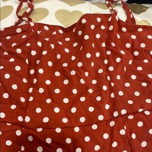 Orange polka dot dress